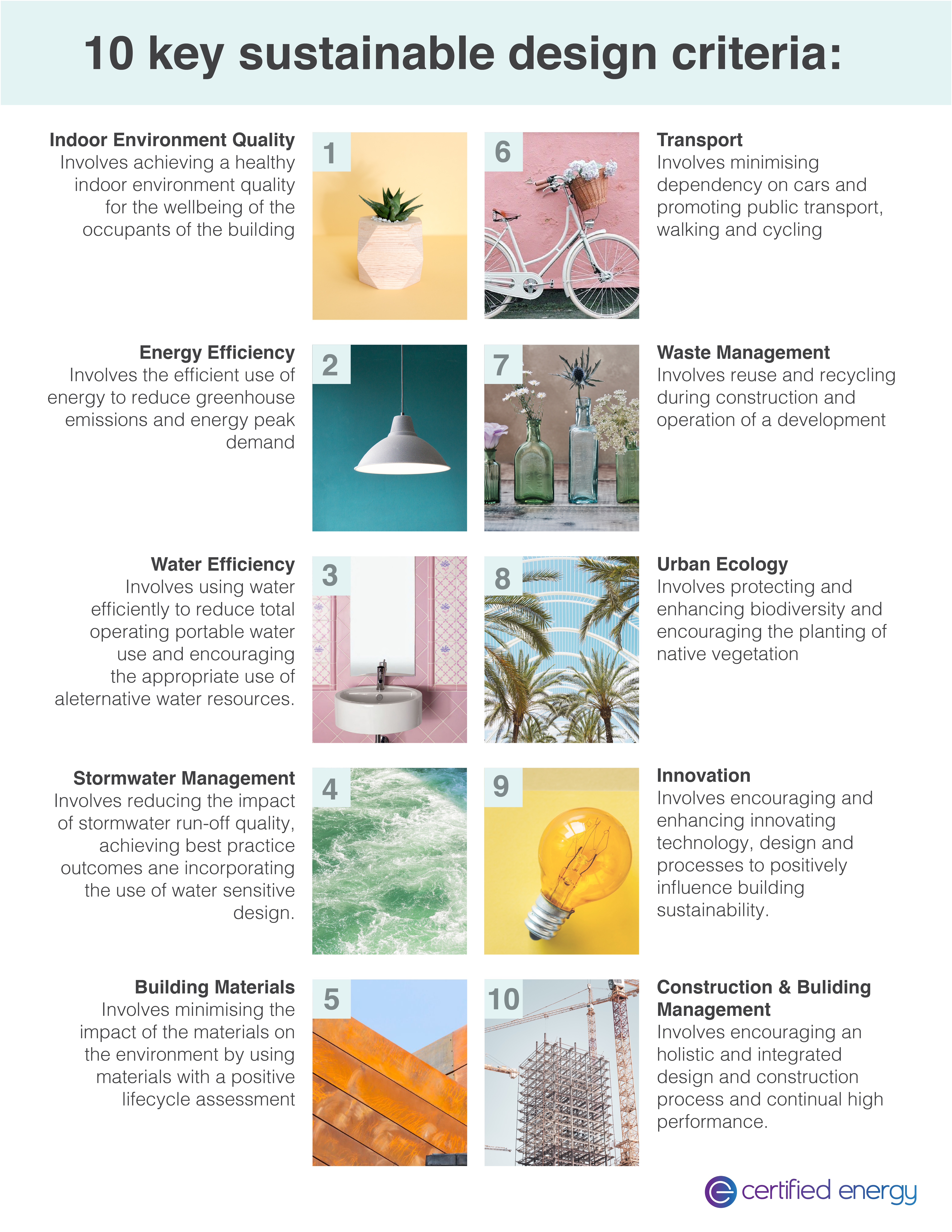 10 KEY DESIGN CRITERIA