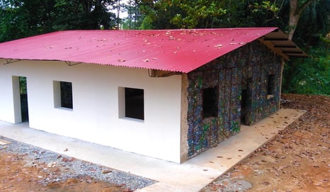 Image of recycled plastic roof tiles
