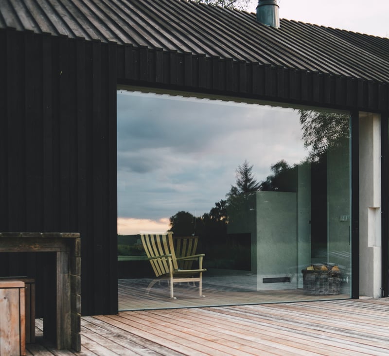 Image of house exterior with double glazed windows