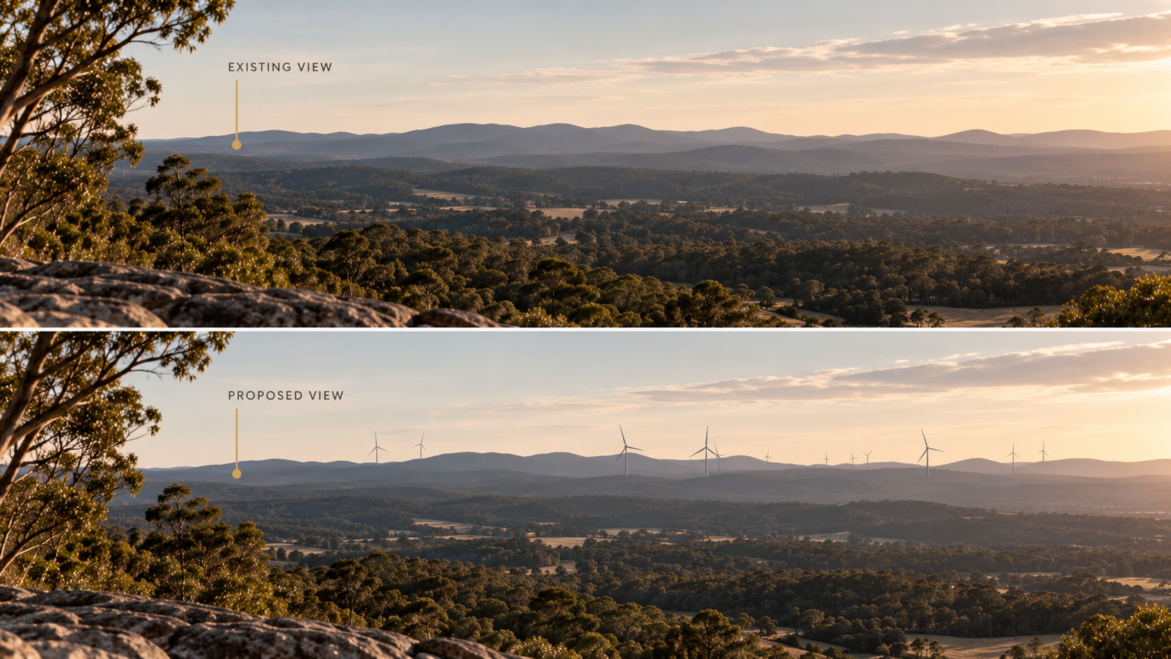 Existing and Proposed Views of a Wind Farm