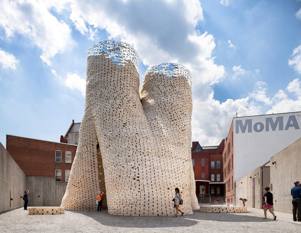 image of HY-FI mycelium brick tower