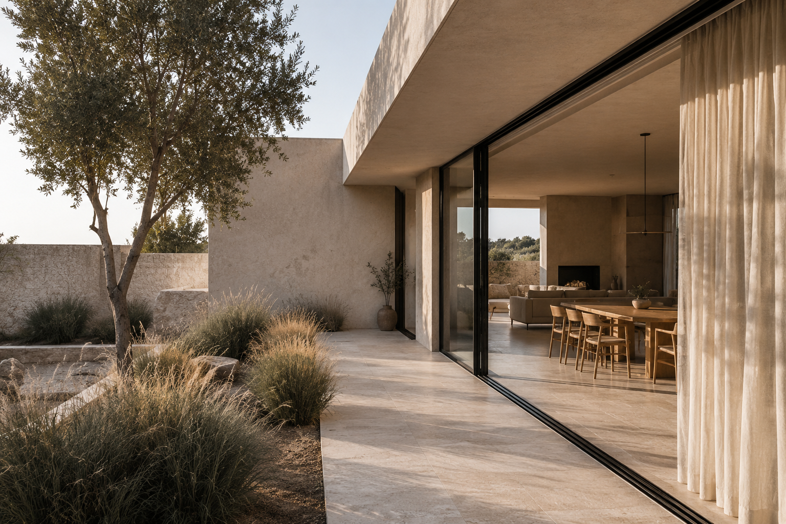 Calm contemporary Australian home designed for NCC DTS residential energy compliance and thermal comfort.